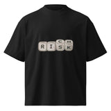 Unisex organic oversized high neck t-shirt
